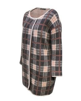Chaqueta de cuadros con bolsillos