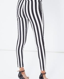 Pantalón slim de rayas