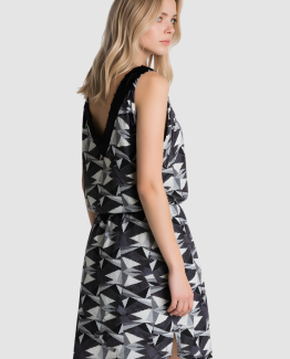 Vestido estampado de tirantes