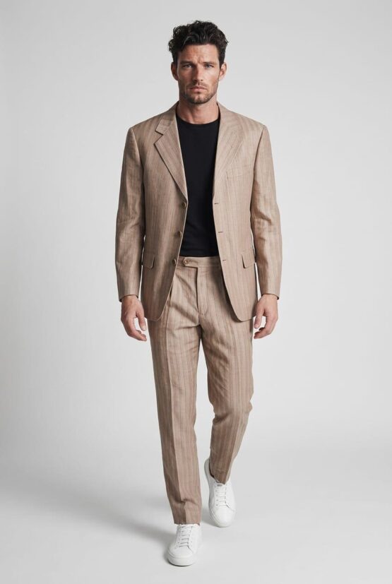 Chaqueta de traje de rayas