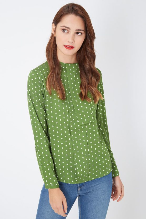 Blusa estampada fluida