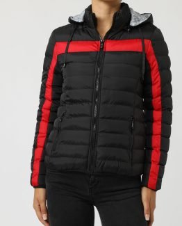Chaqueta guateada con capucha
