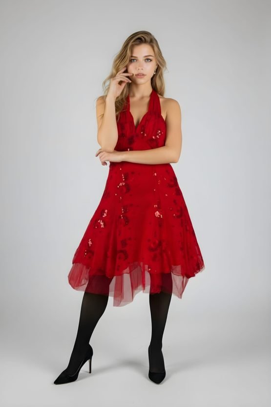 Vestido de tul con lentejuelas