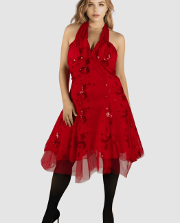Vestido de tul con lentejuelas