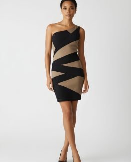 Vestido entallado asimétrico