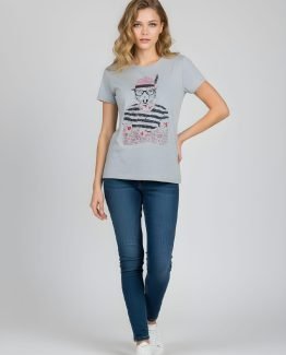 Camiseta estampada de manga corta