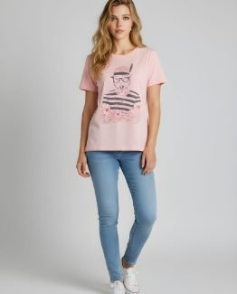 Camiseta estampada de manga corta