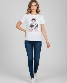 Camiseta estampada de manga corta