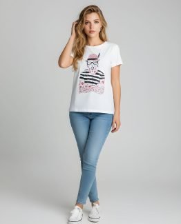 Camiseta estampada de manga corta
