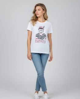 Camiseta estampada de manga corta
