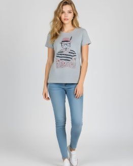 Camiseta estampada de manga corta