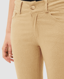 pantalón brocado mujer
