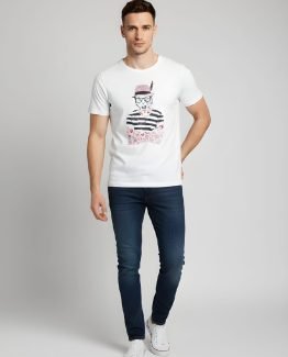 Camiseta de algodón estampada
