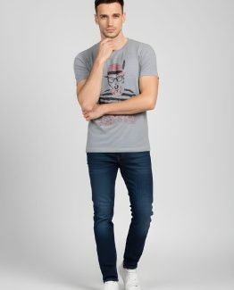 Camiseta de algodón estampada
