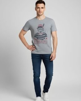 Camiseta de algodón estampada