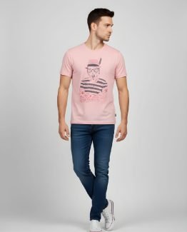 Camiseta de algodón estampada