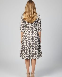 Vestido estampado midi