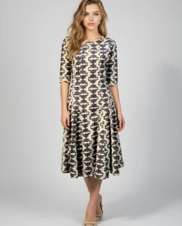 Vestido estampado midi