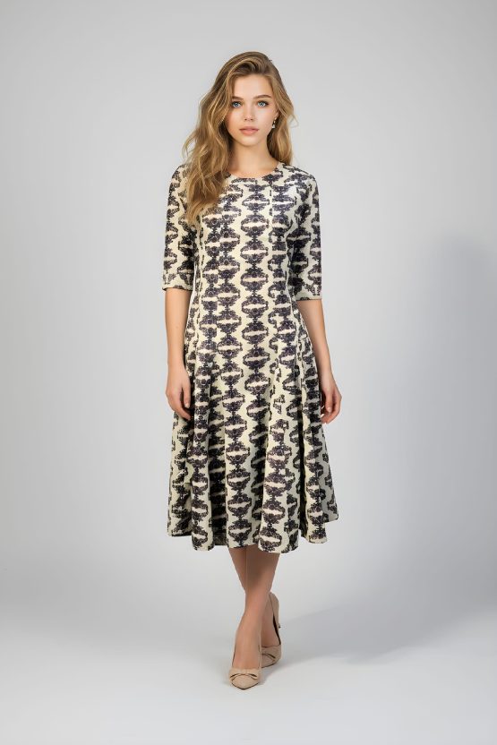 Vestido estampado midi