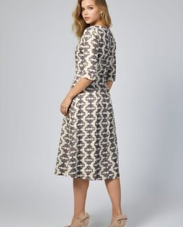 Vestido estampado midi
