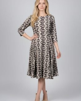 Vestido estampado midi