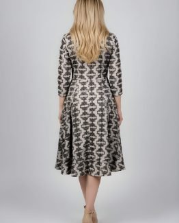 Vestido estampado midi