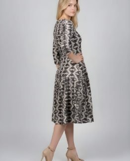 Vestido estampado midi