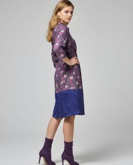 Vestido estampado combinado