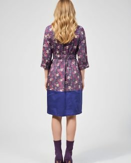 Vestido estampado combinado