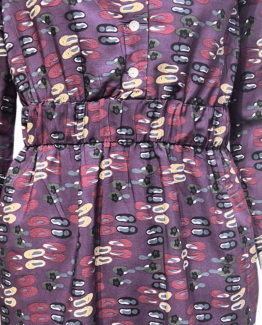 Vestido estampado combinado