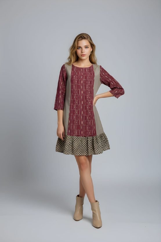 Vestido combinado