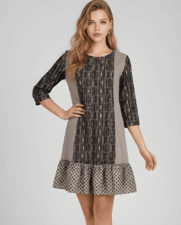 Vestido combinado