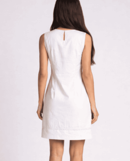 Vestido bordado de algodón