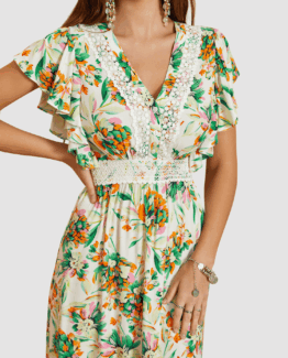 Vestido largo de flores