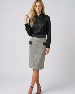 Falda tejido tweed