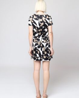 Vestido estampada manga corta