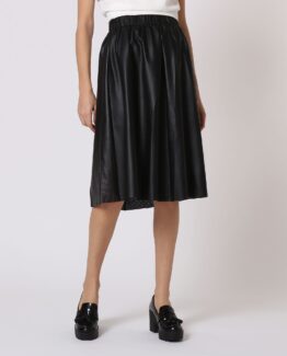 Falda midi efecto pie