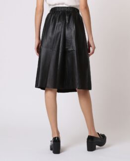 Falda midi efecto pie