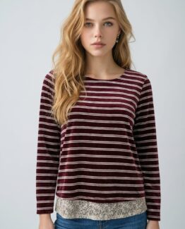 Camiseta de rayas combinada