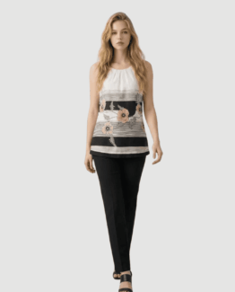 Blusa estampada de tirantes
