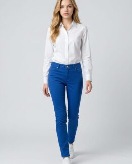 Pantalón slim azulón
