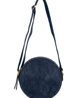 Bolso redondo de imitación ante