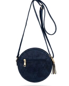 Bolso redondo de imitación ante