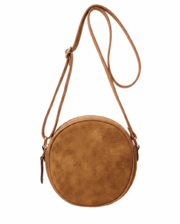Bolso redondo de imitación ante