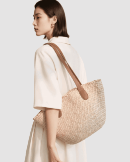 Bolso capazo de rafia