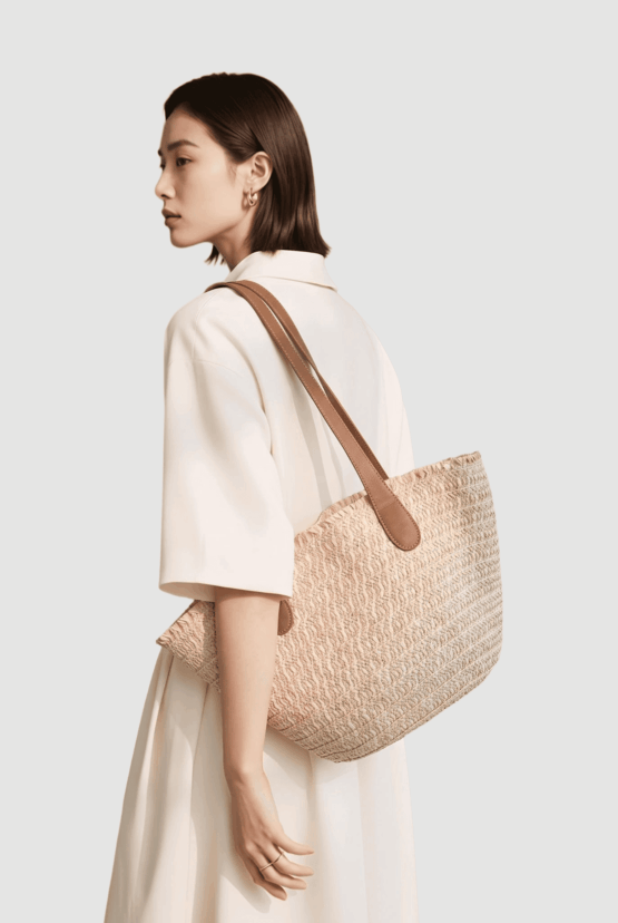 Bolso capazo de rafia