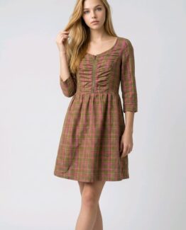 vestido de cuadros mujer