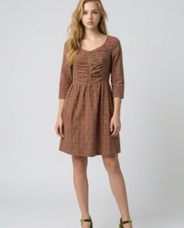 vestido de cuadros mujer